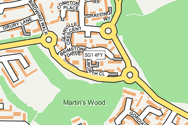 SG1 4FY map - OS OpenMap – Local (Ordnance Survey)