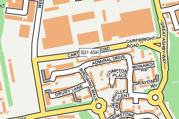 SG1 4GH map - OS OpenMap – Local (Ordnance Survey)