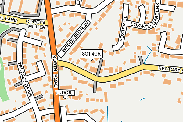 SG1 4GR map - OS OpenMap – Local (Ordnance Survey)