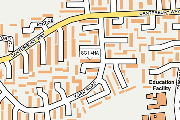 SG1 4HA map - OS OpenMap – Local (Ordnance Survey)