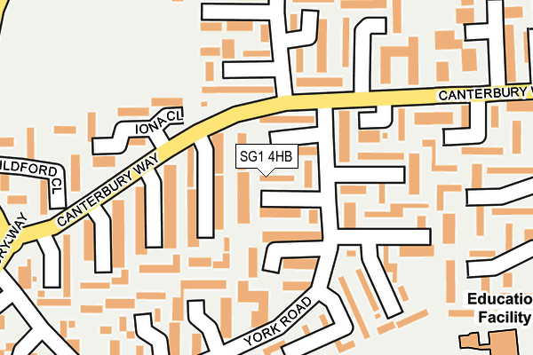 SG1 4HB map - OS OpenMap – Local (Ordnance Survey)