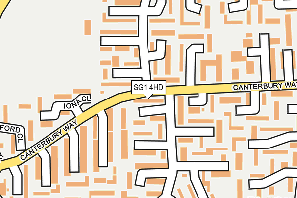 SG1 4HD map - OS OpenMap – Local (Ordnance Survey)