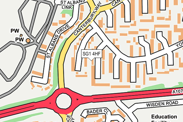 SG1 4HF map - OS OpenMap – Local (Ordnance Survey)