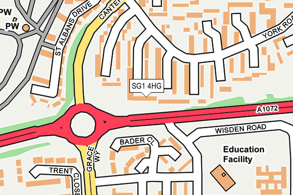 SG1 4HG map - OS OpenMap – Local (Ordnance Survey)