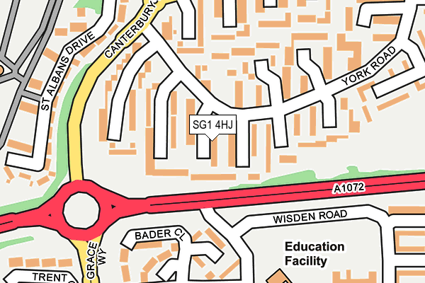 SG1 4HJ map - OS OpenMap – Local (Ordnance Survey)