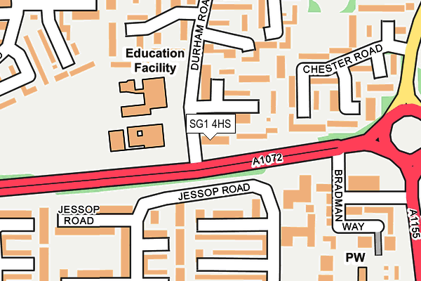 SG1 4HS map - OS OpenMap – Local (Ordnance Survey)