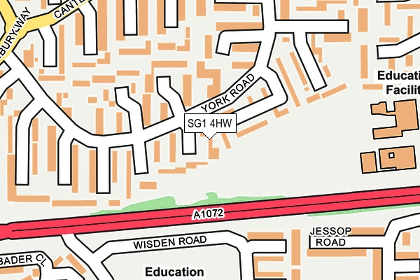SG1 4HW map - OS OpenMap – Local (Ordnance Survey)
