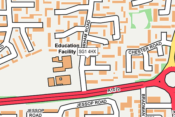 SG1 4HX map - OS OpenMap – Local (Ordnance Survey)