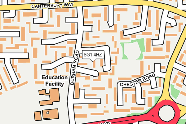 SG1 4HZ map - OS OpenMap – Local (Ordnance Survey)