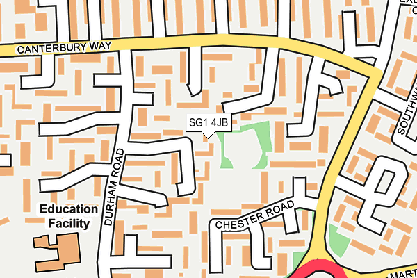 SG1 4JB map - OS OpenMap – Local (Ordnance Survey)