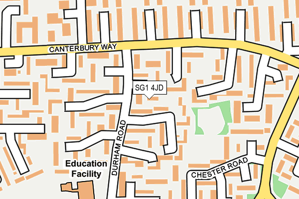 SG1 4JD map - OS OpenMap – Local (Ordnance Survey)