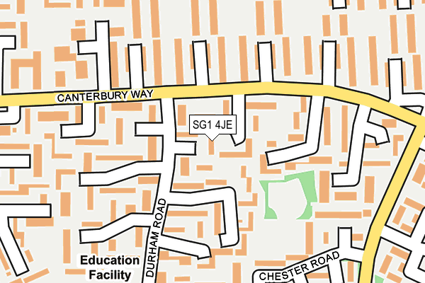 SG1 4JE map - OS OpenMap – Local (Ordnance Survey)