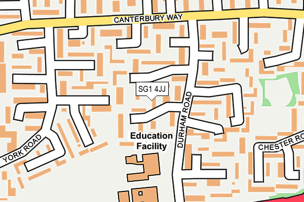 SG1 4JJ map - OS OpenMap – Local (Ordnance Survey)