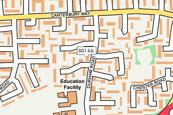 SG1 4JL map - OS OpenMap – Local (Ordnance Survey)