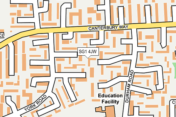 SG1 4JW map - OS OpenMap – Local (Ordnance Survey)