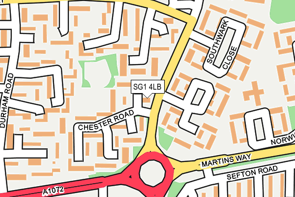 SG1 4LB map - OS OpenMap – Local (Ordnance Survey)