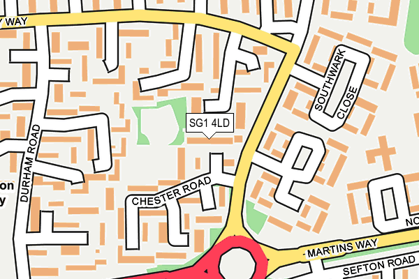 SG1 4LD map - OS OpenMap – Local (Ordnance Survey)