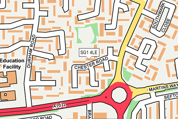 SG1 4LE map - OS OpenMap – Local (Ordnance Survey)