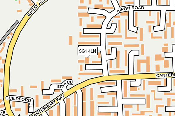 SG1 4LN map - OS OpenMap – Local (Ordnance Survey)