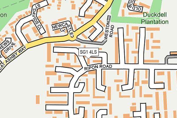 SG1 4LS map - OS OpenMap – Local (Ordnance Survey)