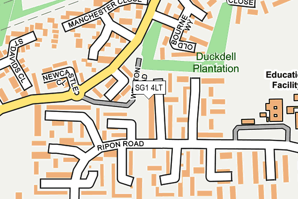 SG1 4LT map - OS OpenMap – Local (Ordnance Survey)