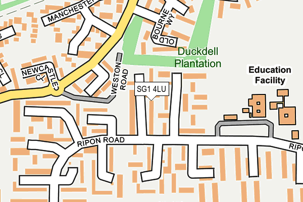 SG1 4LU map - OS OpenMap – Local (Ordnance Survey)
