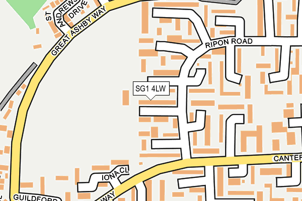 SG1 4LW map - OS OpenMap – Local (Ordnance Survey)