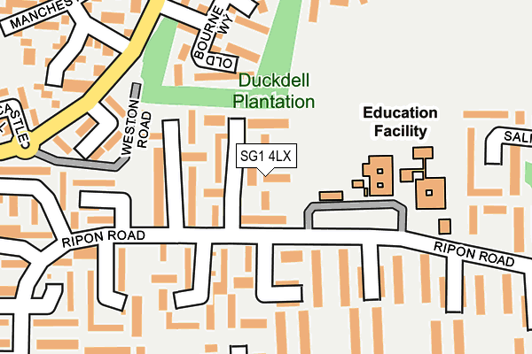 SG1 4LX map - OS OpenMap – Local (Ordnance Survey)