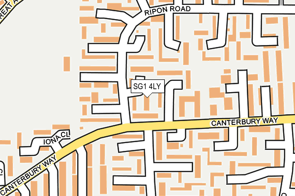 SG1 4LY map - OS OpenMap – Local (Ordnance Survey)