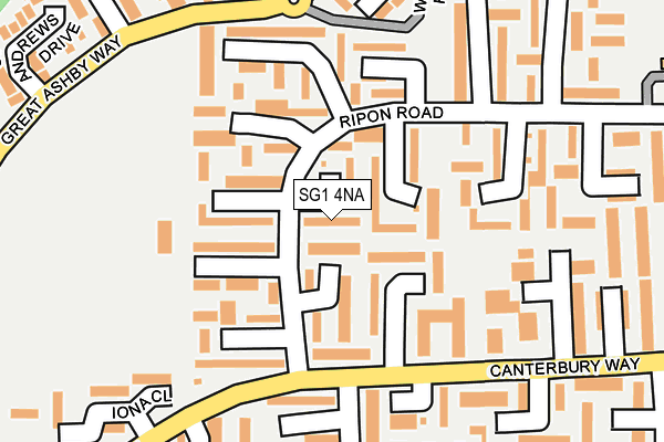 SG1 4NA map - OS OpenMap – Local (Ordnance Survey)