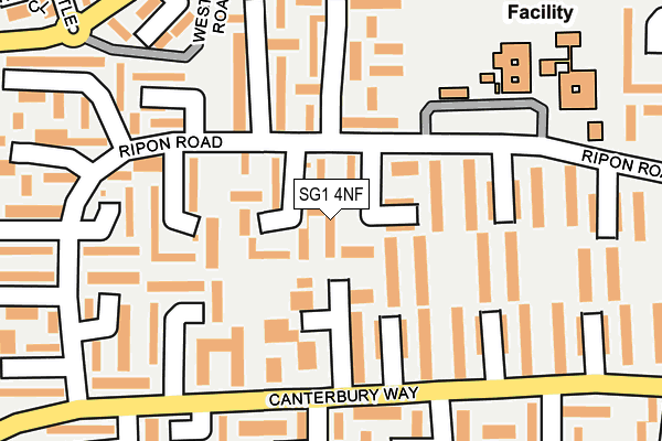 SG1 4NF map - OS OpenMap – Local (Ordnance Survey)