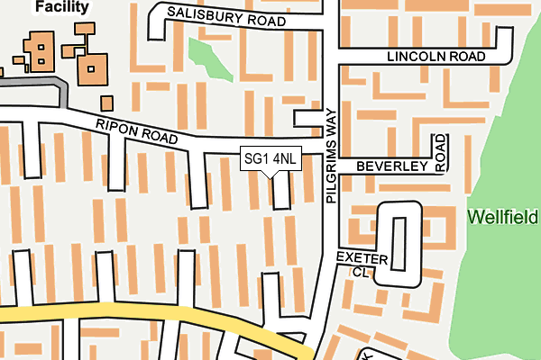 SG1 4NL map - OS OpenMap – Local (Ordnance Survey)