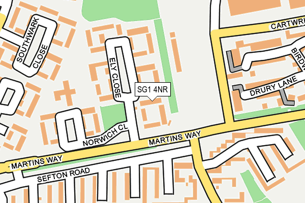 SG1 4NR map - OS OpenMap – Local (Ordnance Survey)