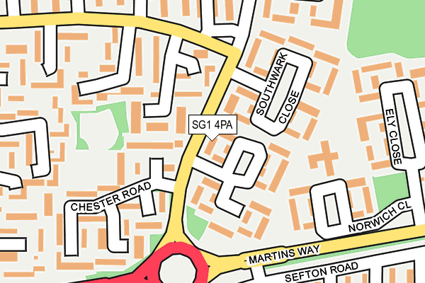 SG1 4PA map - OS OpenMap – Local (Ordnance Survey)