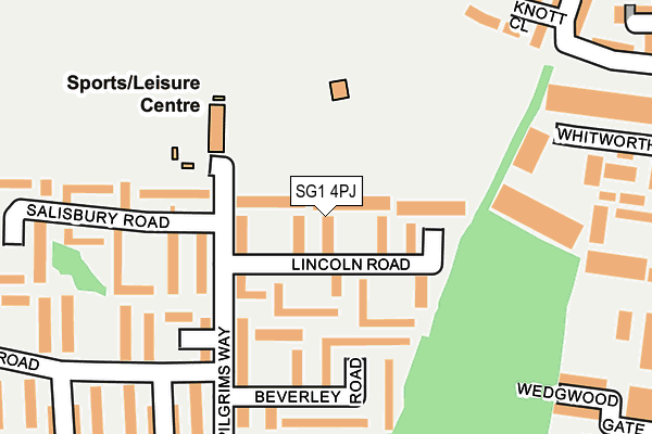 SG1 4PJ map - OS OpenMap – Local (Ordnance Survey)