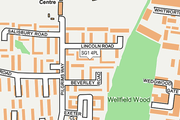 SG1 4PL map - OS OpenMap – Local (Ordnance Survey)