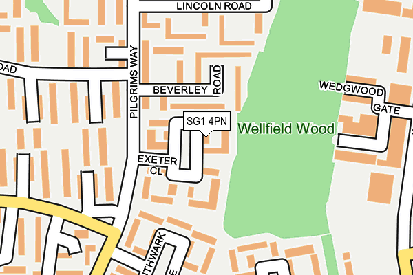 SG1 4PN map - OS OpenMap – Local (Ordnance Survey)