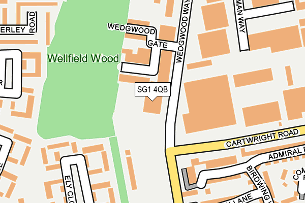 SG1 4QB map - OS OpenMap – Local (Ordnance Survey)