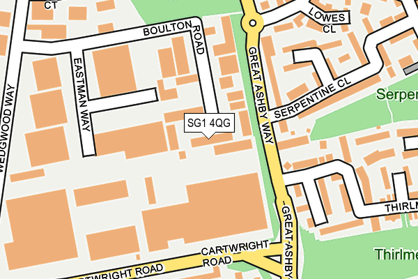SG1 4QG map - OS OpenMap – Local (Ordnance Survey)