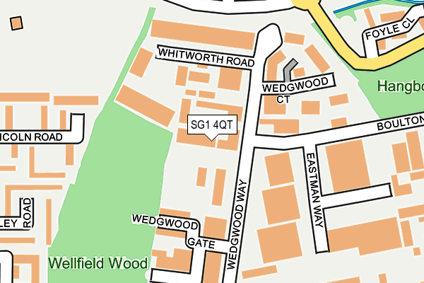 SG1 4QT map - OS OpenMap – Local (Ordnance Survey)