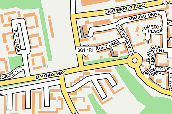 SG1 4RH map - OS OpenMap – Local (Ordnance Survey)