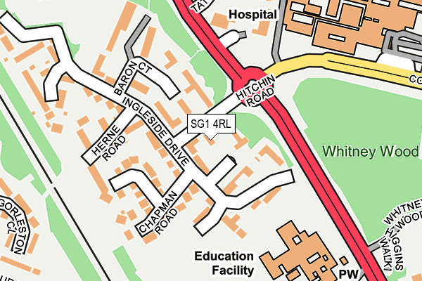 SG1 4RL map - OS OpenMap – Local (Ordnance Survey)