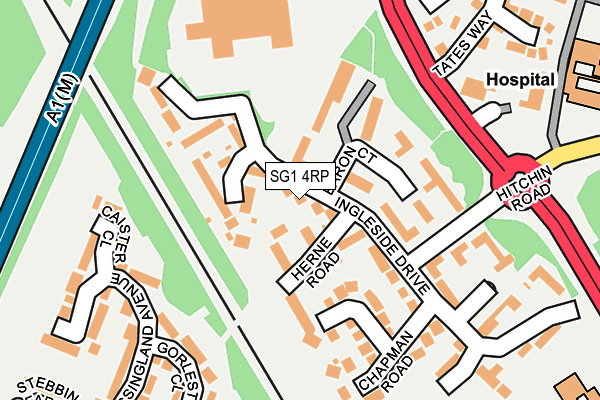 SG1 4RP map - OS OpenMap – Local (Ordnance Survey)
