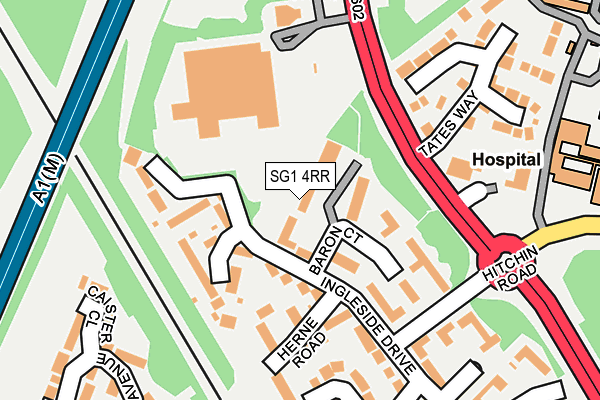 SG1 4RR map - OS OpenMap – Local (Ordnance Survey)