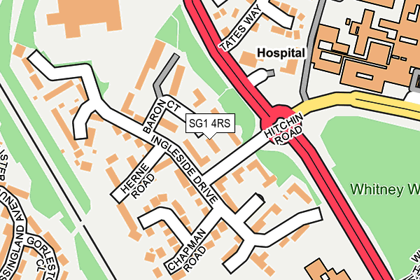 SG1 4RS map - OS OpenMap – Local (Ordnance Survey)