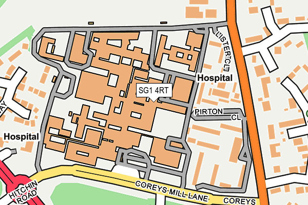 SG1 4RT map - OS OpenMap – Local (Ordnance Survey)