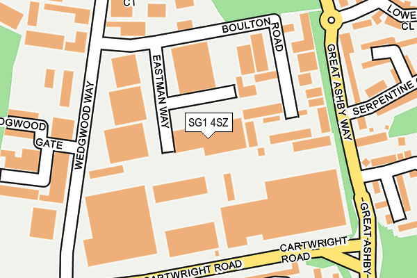 SG1 4SZ map - OS OpenMap – Local (Ordnance Survey)