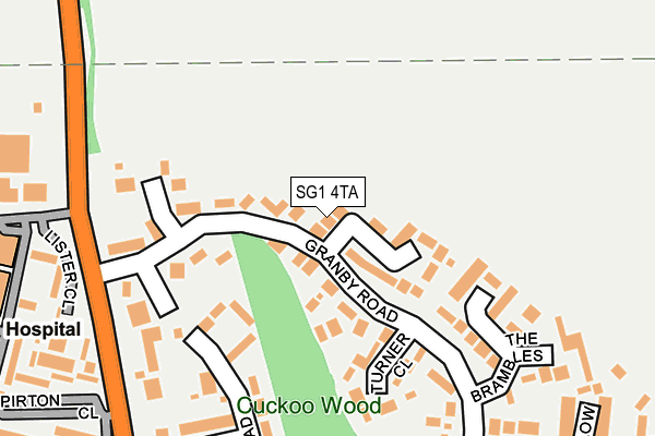 SG1 4TA map - OS OpenMap – Local (Ordnance Survey)