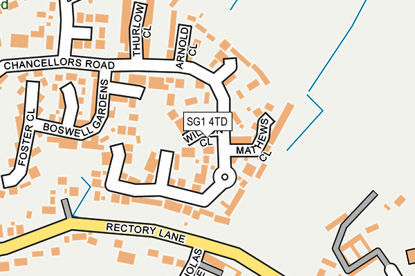 SG1 4TD map - OS OpenMap – Local (Ordnance Survey)