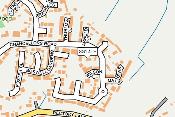 SG1 4TE map - OS OpenMap – Local (Ordnance Survey)